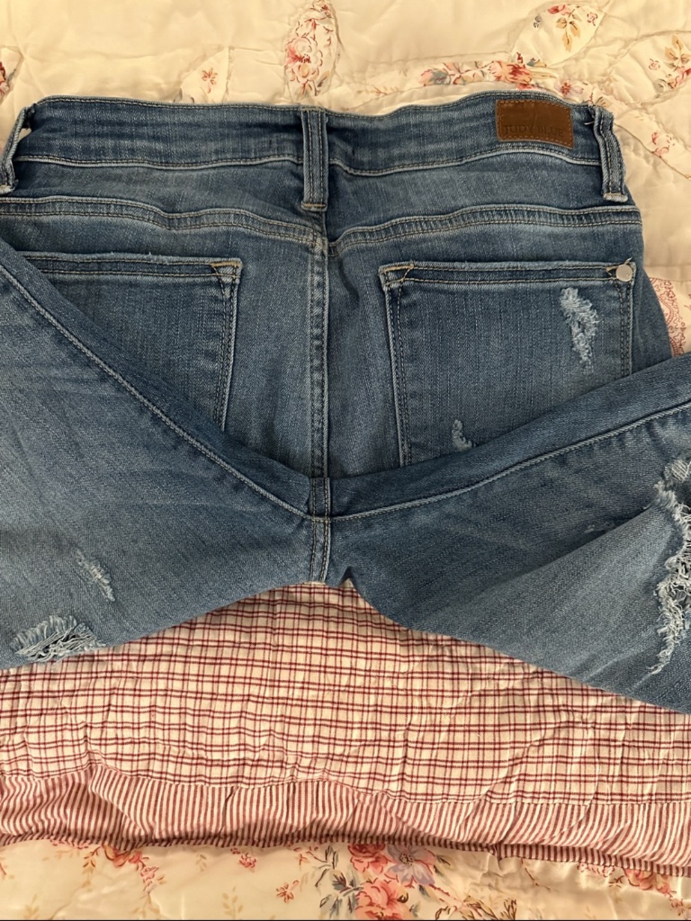 Judy Blue Medium Wash Distressed Skinny Jeans - Picture 9 of 9